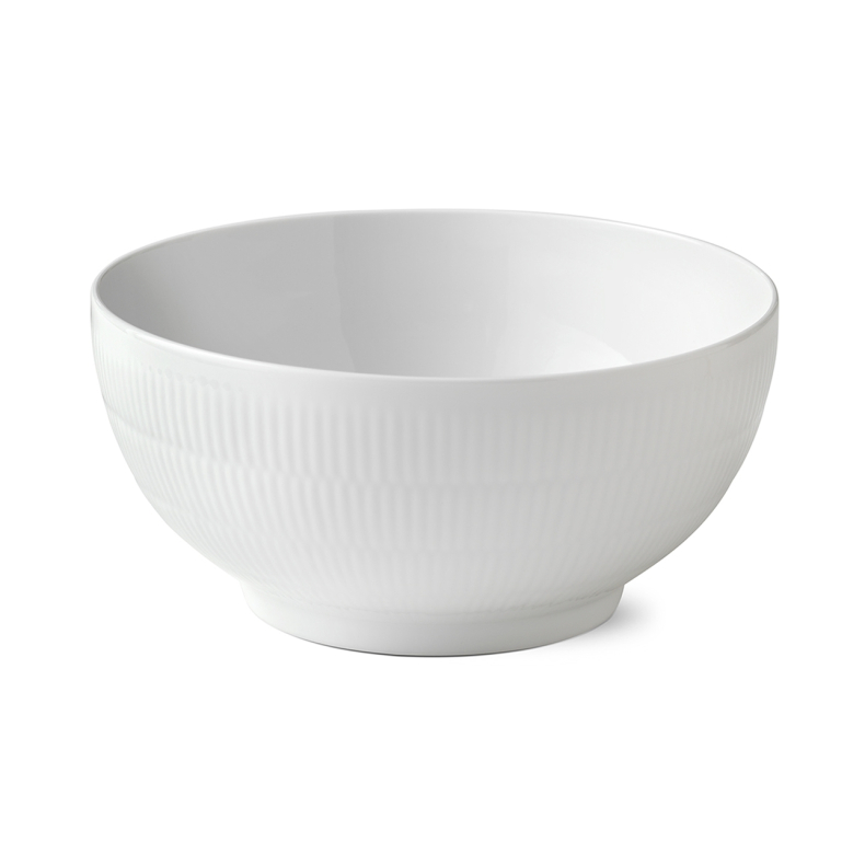 Royal Copenhagen Hvid Riflet sk�l 310 cl