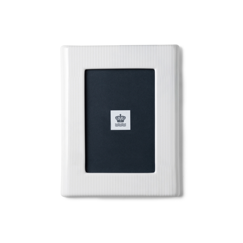 Royal Copenhagen Hvid Riflet fotoramme 21 cm