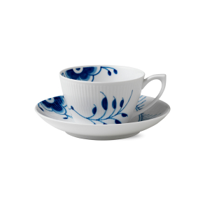 Royal Copenhagen bl� Mega Riflet kop hvid/bl� 28 cl
