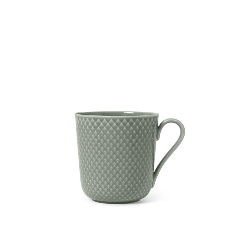 Lyngby Porceln Rhombe Earth krus med hank 39 cl moss