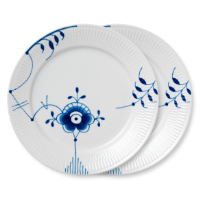 Royal Copenhagen Bl� Mega Riflet tallerken 27 cm 2 stk.