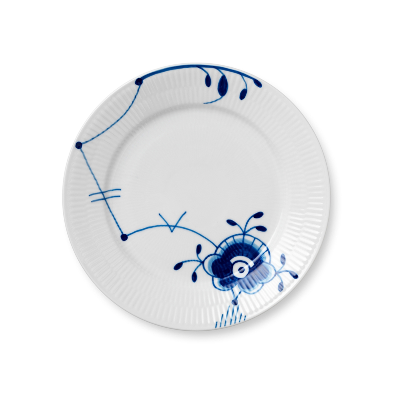 Royal Copenhagen Bl� Mega Riflet nr. 6 tallerken 22 cm