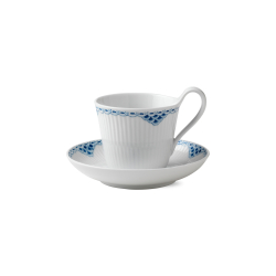 Royal Copenhagen Prinsesse h�jhankskop med underkop bl� 25 cl