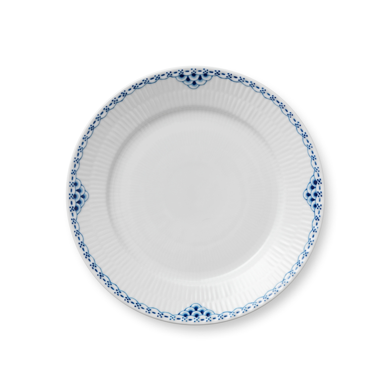 Royal Copenhagen Prinsesse flad tallerken bl� � 22 cm