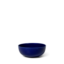 Lyngby Porcel�n Rhombe Color sk�l m�rk bl� 15,5 cm