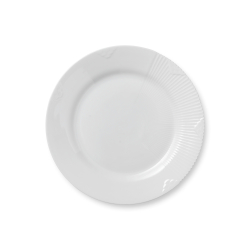 Royal Copenhagen Hvid Elements flad tallerken 22 cm