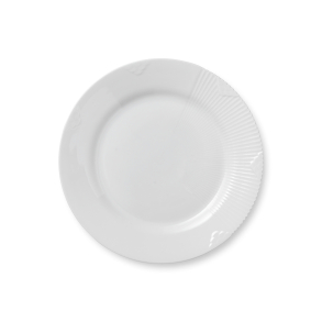 Royal Copenhagen Hvid Elements flad tallerken 22 cm