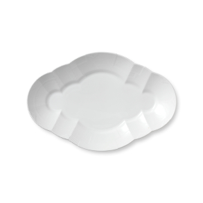 Royal Copenhagen Hvid Elements fad 38,5 cm