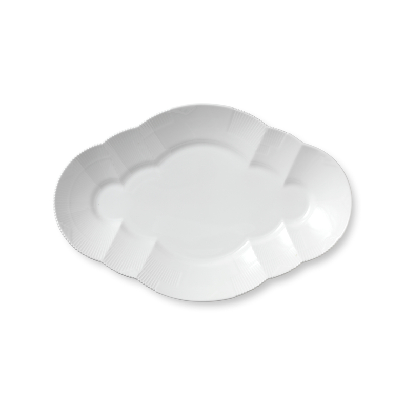 Royal Copenhagen Hvid Elements fad 38,5 cm
