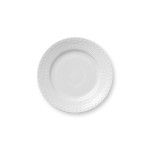 Royal Copenhagen Hvid Halvblonde flad tallerken � 17 cm