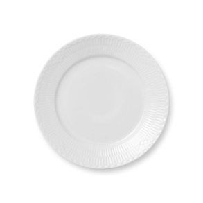Royal Copenhagen Hvid Halvblonde flad tallerken � 22 cm