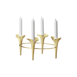 Georg Jensen Bloom Botanica lysestage forgyldt