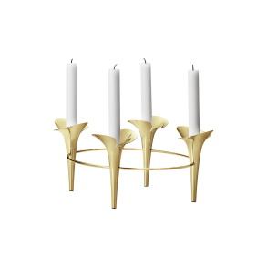 Georg Jensen Bloom Botanica lysestage forgyldt