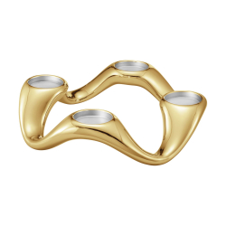 Georg Jensen Cobra Rund Lysestage Guldbelagt