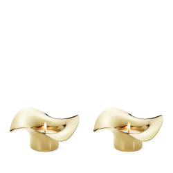 Georg Jensen Cobra fyrfadsstager guld 2 stk