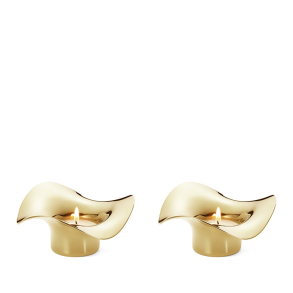 Georg Jensen Cobra fyrfadsstager guld 2 stk