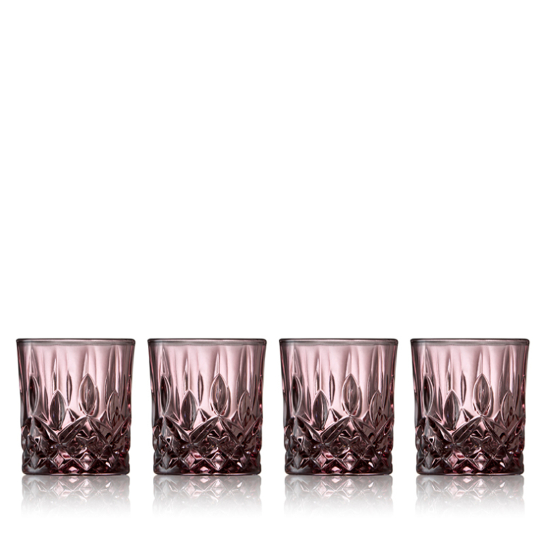 Lyngby Glas Sorrento shotglas pink 4 cl 4 stk.
