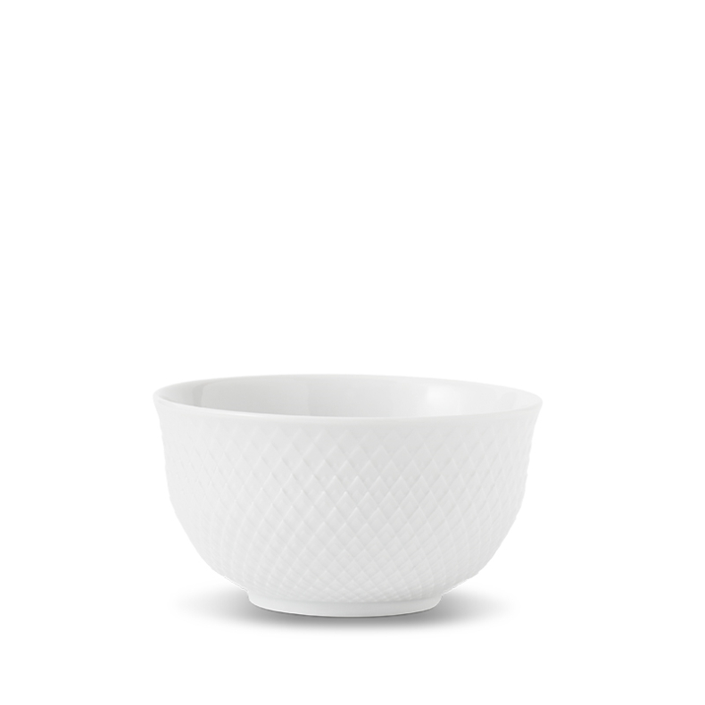 Lyngby Porceln Rhombe skl hvid 11 cm