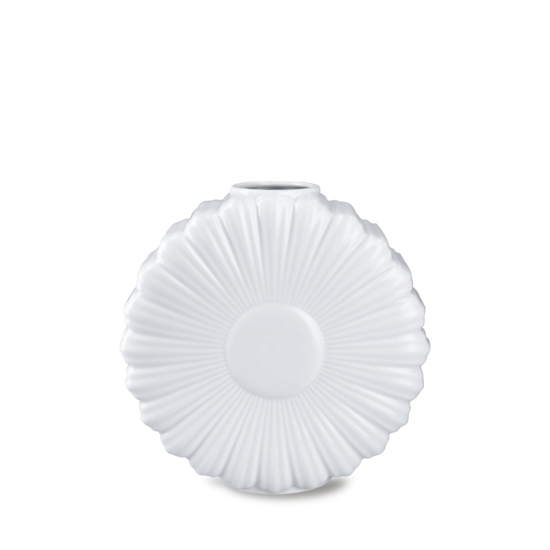 Lyngby Porcel�n Flower marguerit vase hvid H21 cm