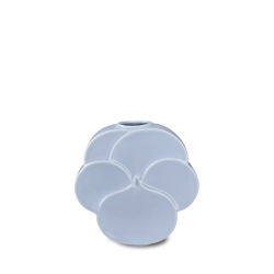 Lyngby Porcel�n Flower stedmoderblomst vase lysebl� H 17 cm