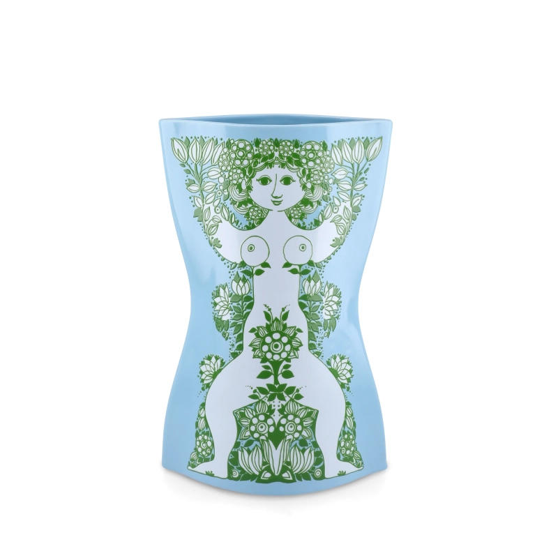 Bj�rn Wiinblad Nina vase bl�/gr�n H 28,5 cm
