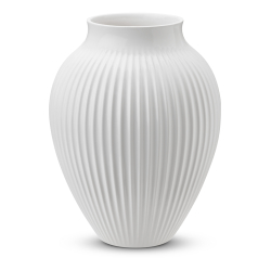 Knabstrup Keramik Ripple vase hvid H20 cm
