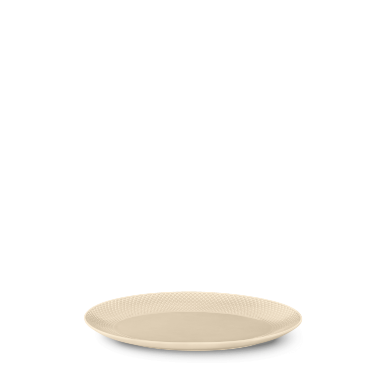 Lyngby Porceln Rhombe Earth Ovalt Serveringsfad 35x26,5 cm Marble