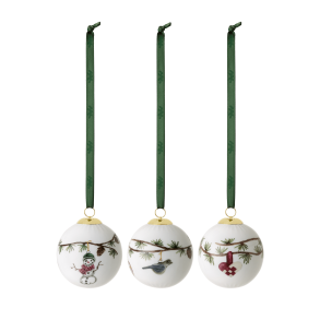 Khler Hammershi Jul julekugle 6 cm hvid m. deko