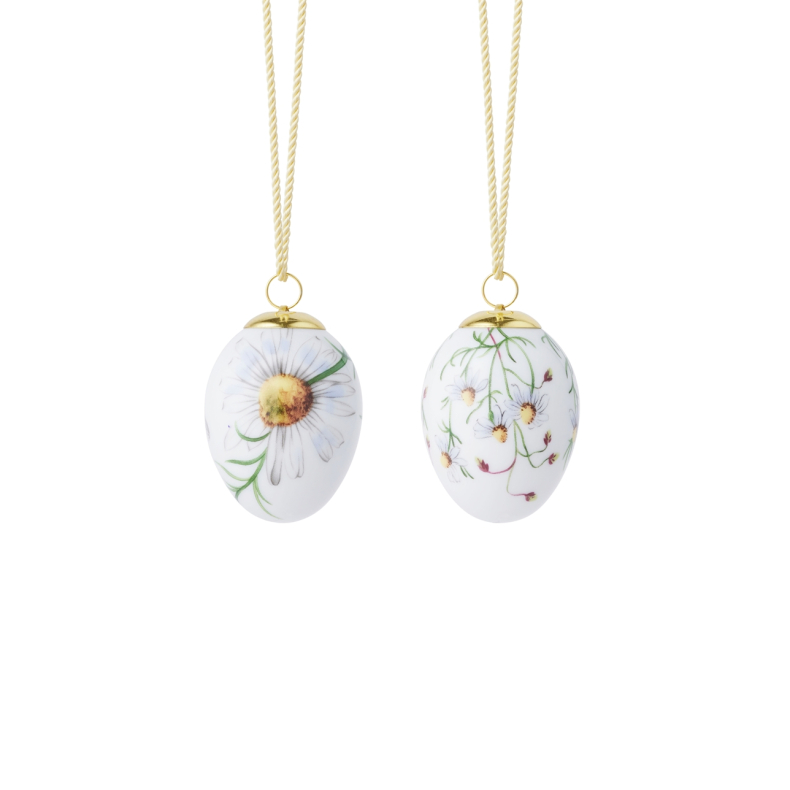 Royal Copenhagen p�ske�g 2026 kamilleblomst 6 cm 2 stk.