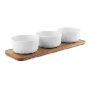 Eva Trio Legio Nova cabaretst med fad hvid 3 stk. 10 cm