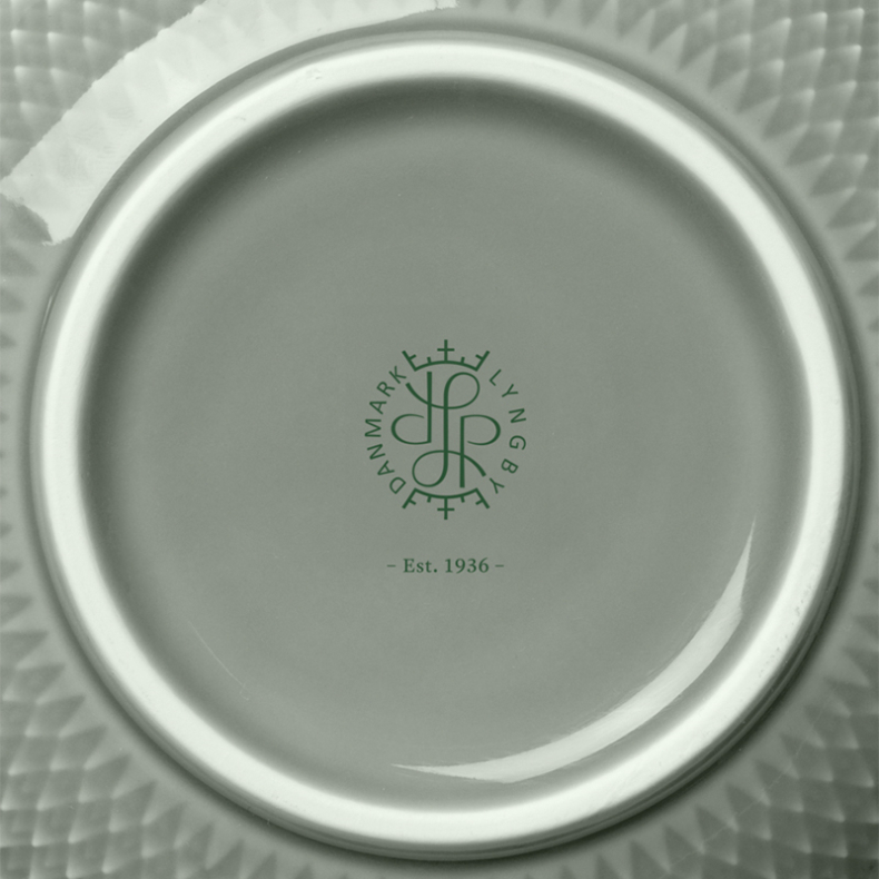 Lyngby Porceln Rhombe Earth skl 13 cm moss