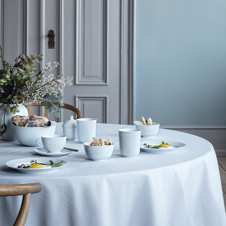 Lyngby Porceln Rhombe Krus Hvid 33 cl