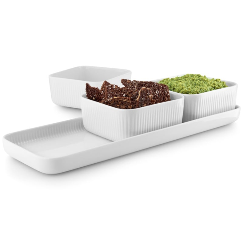 Eva Trio Legio Nova tapas-st med fad og tre skle