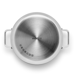Eva Trio Recycled Stainless Steel gryde med keramisk Slip-Let belgning 4,8 liter