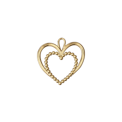 Rosendahl Karen Blixen Perle Hjerte H6,5 forgyldt