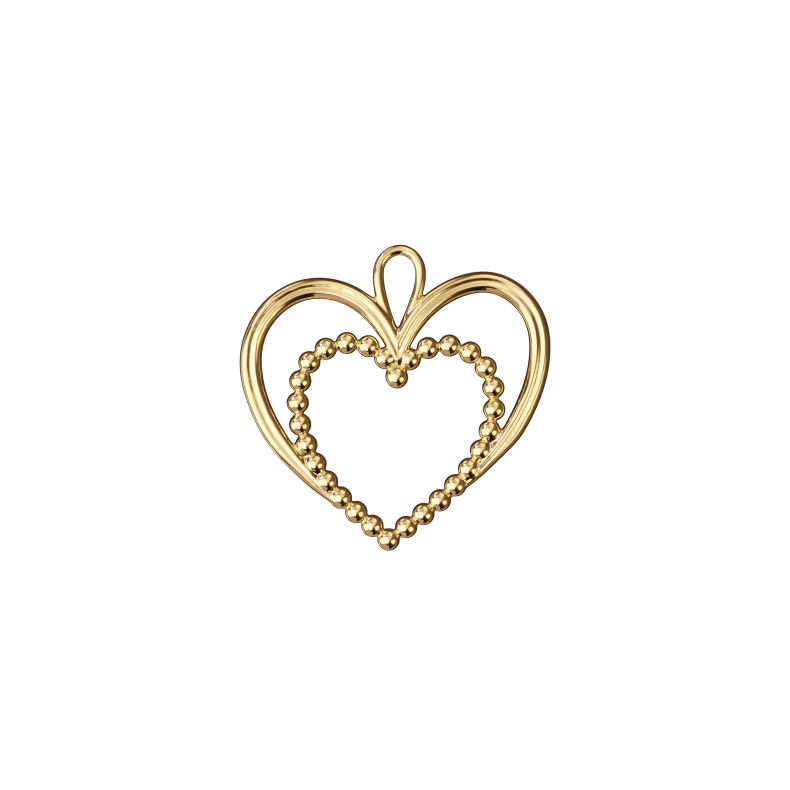 Rosendahl Karen Blixen Perle Hjerte H6,5 forgyldt