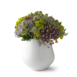 Royal Copenhagen Hvid Riflet vase 15 cm