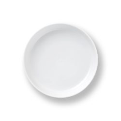 Royal Copenhagen Hvid Riflet rundt ovnfast fad �18,5 cm