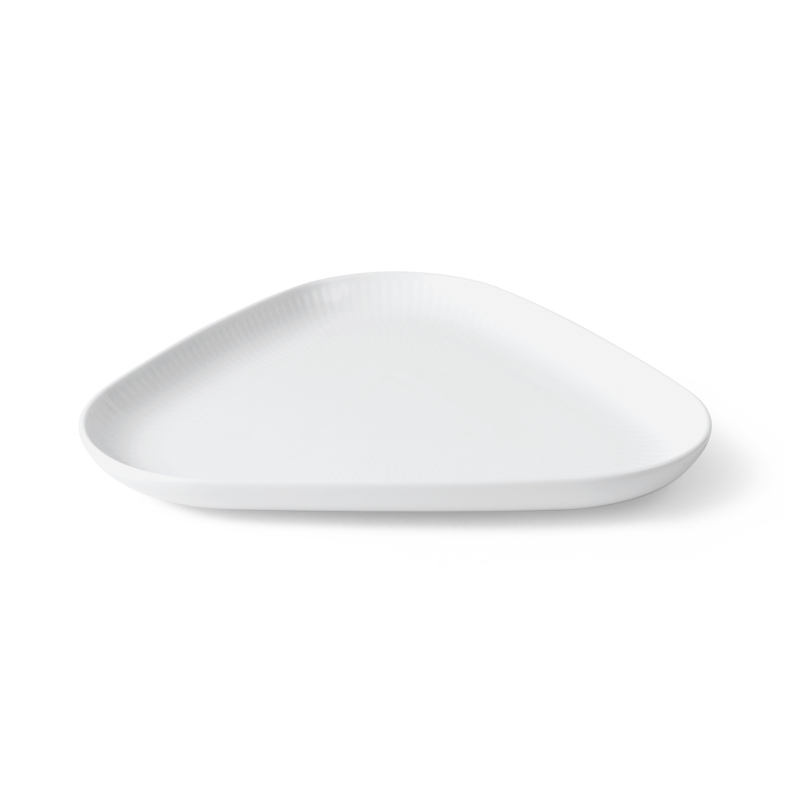 Royal Copenhagen Hvid Riflet fad 23 cm