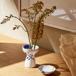 Royal Copenhagen Bl� Mega Riflet vase 11 cm