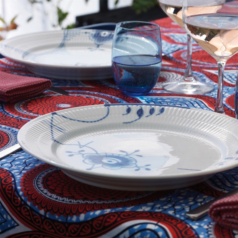 Royal Copenhagen Bl� Mega Riflet nr. 6 tallerken 27 cm