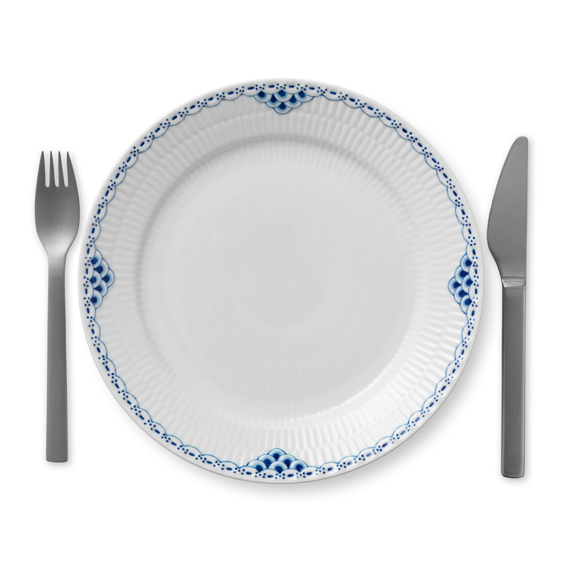 Royal Copenhagen Prinsesse flad tallerken bl� � 25 cm