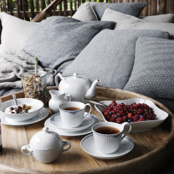 Royal Copenhagen Prinsesse h�jhankskop med underkop bl� 25 cl
