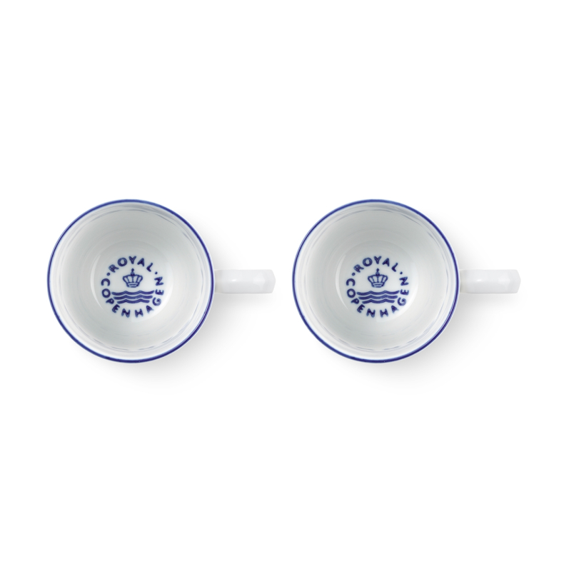 Royal Copenhagen Blue Line krus hvid/bl� 28 cl 2 Stk.