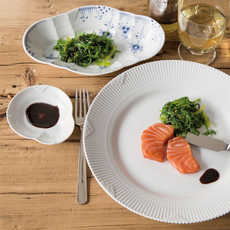 Royal Copenhagen Hvid Elements tallerken � 28 cm