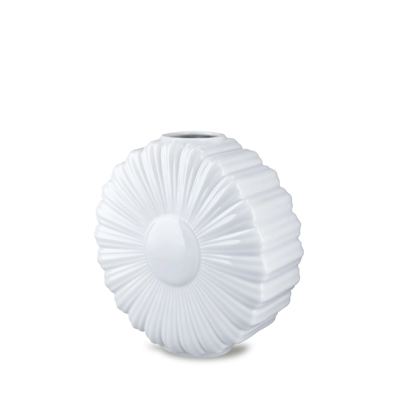 Lyngby Porcel�n Flower marguerit vase hvid H21 cm