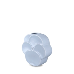 Lyngby Porcel�n Flower stedmoderblomst vase lysebl� H 17 cm