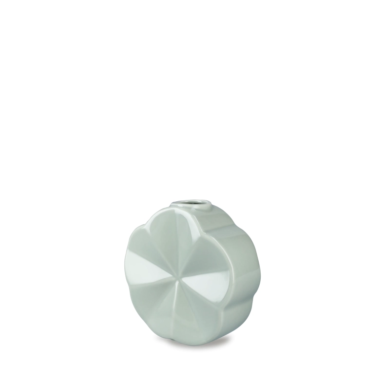 Lyngby Porcel�n Flower snerle vase gr�n H 14 cm