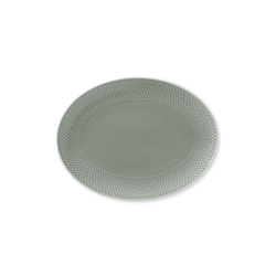 Lyngby Porceln Rhombe Earth Ovalt Serveringsfad 28,5x21,5 cm