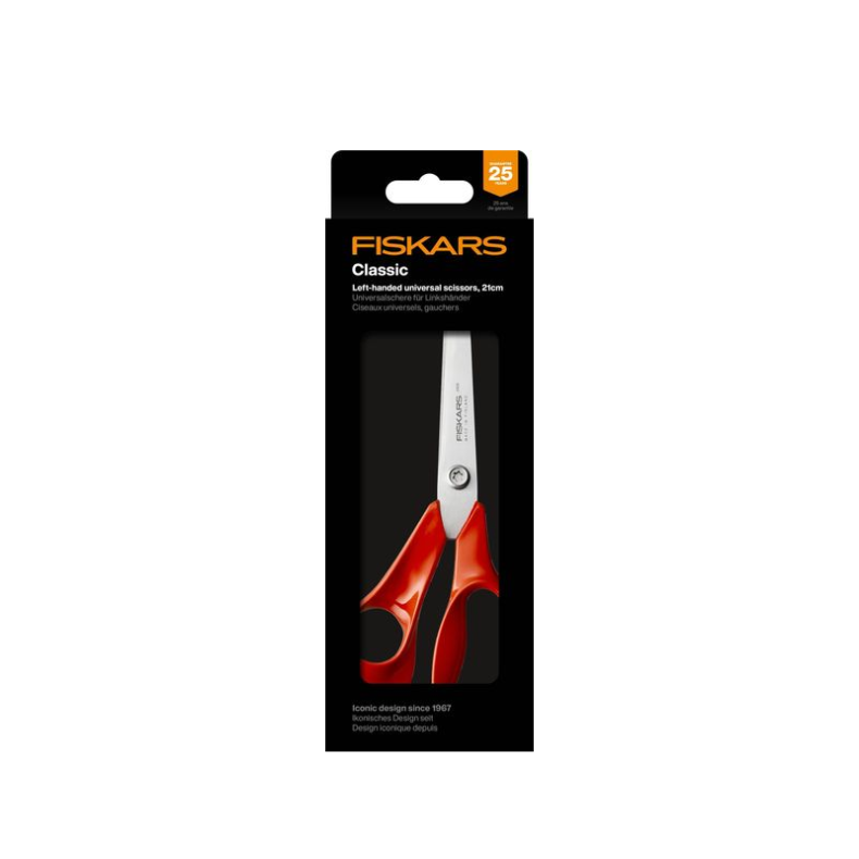 Fiskars Classic universalsaks venstreh�ndet orange 21 cm